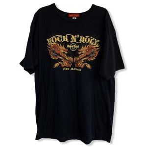 EUC Hard Rock Cafe San Antonio Dragons Guitars Unisex Rock N’ Roll